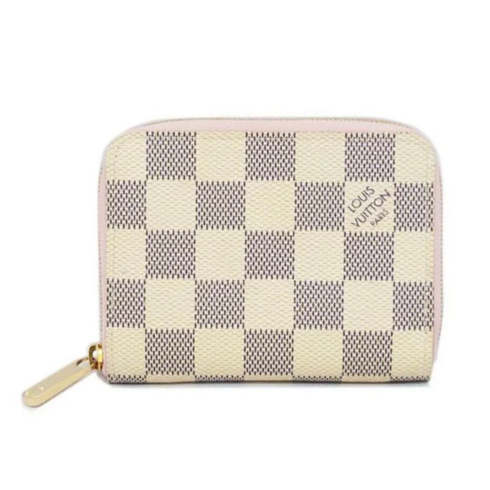 Louis Vuitton Beige and Dark Gray Checkered Wallet